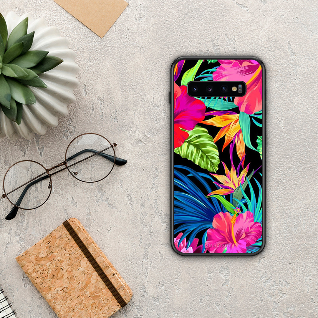 Tropical Flowers - Samsung Galaxy S10+ case