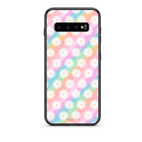 Thumbnail for samsung s10 plus White Daisies θήκη από τη Smartfits με σχέδιο στο πίσω μέρος και μαύρο περίβλημα | Smartphone case with colorful back and black bezels by Smartfits