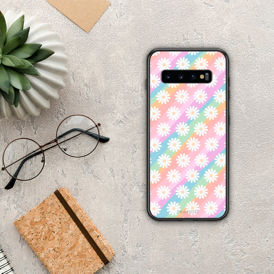 White Daisies - Samsung Galaxy S10+ case