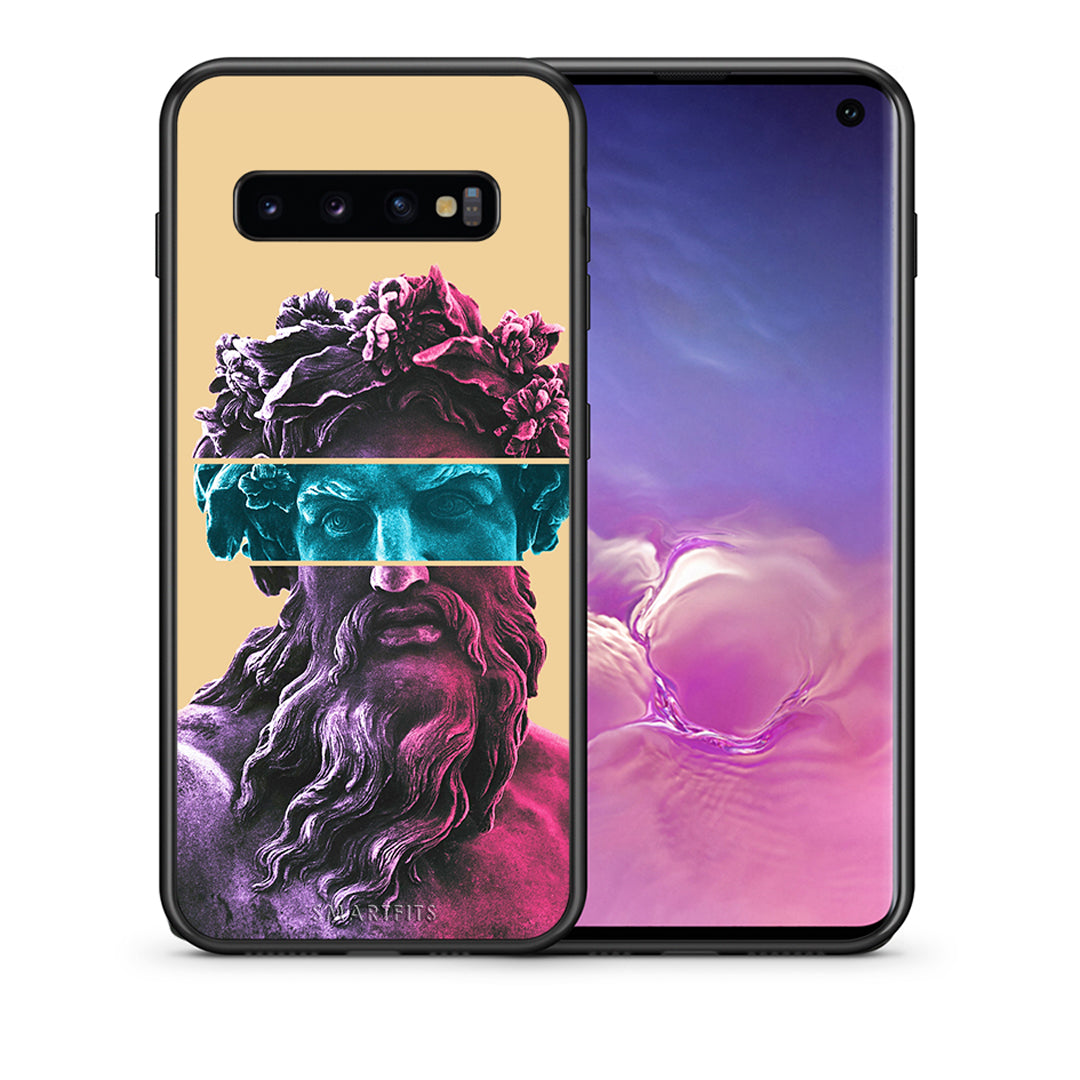 Θήκη Αγίου Βαλεντίνου Samsung S10 Zeus Art από τη Smartfits με σχέδιο στο πίσω μέρος και μαύρο περίβλημα | Samsung S10 Zeus Art case with colorful back and black bezels