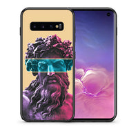 Thumbnail for Θήκη Αγίου Βαλεντίνου Samsung S10 Zeus Art από τη Smartfits με σχέδιο στο πίσω μέρος και μαύρο περίβλημα | Samsung S10 Zeus Art case with colorful back and black bezels