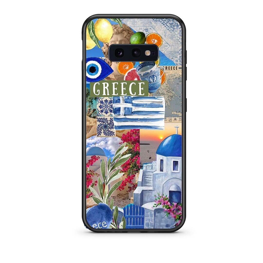 samsung s10e All Greek Θήκη από τη Smartfits με σχέδιο στο πίσω μέρος και μαύρο περίβλημα | Smartphone case with colorful back and black bezels by Smartfits