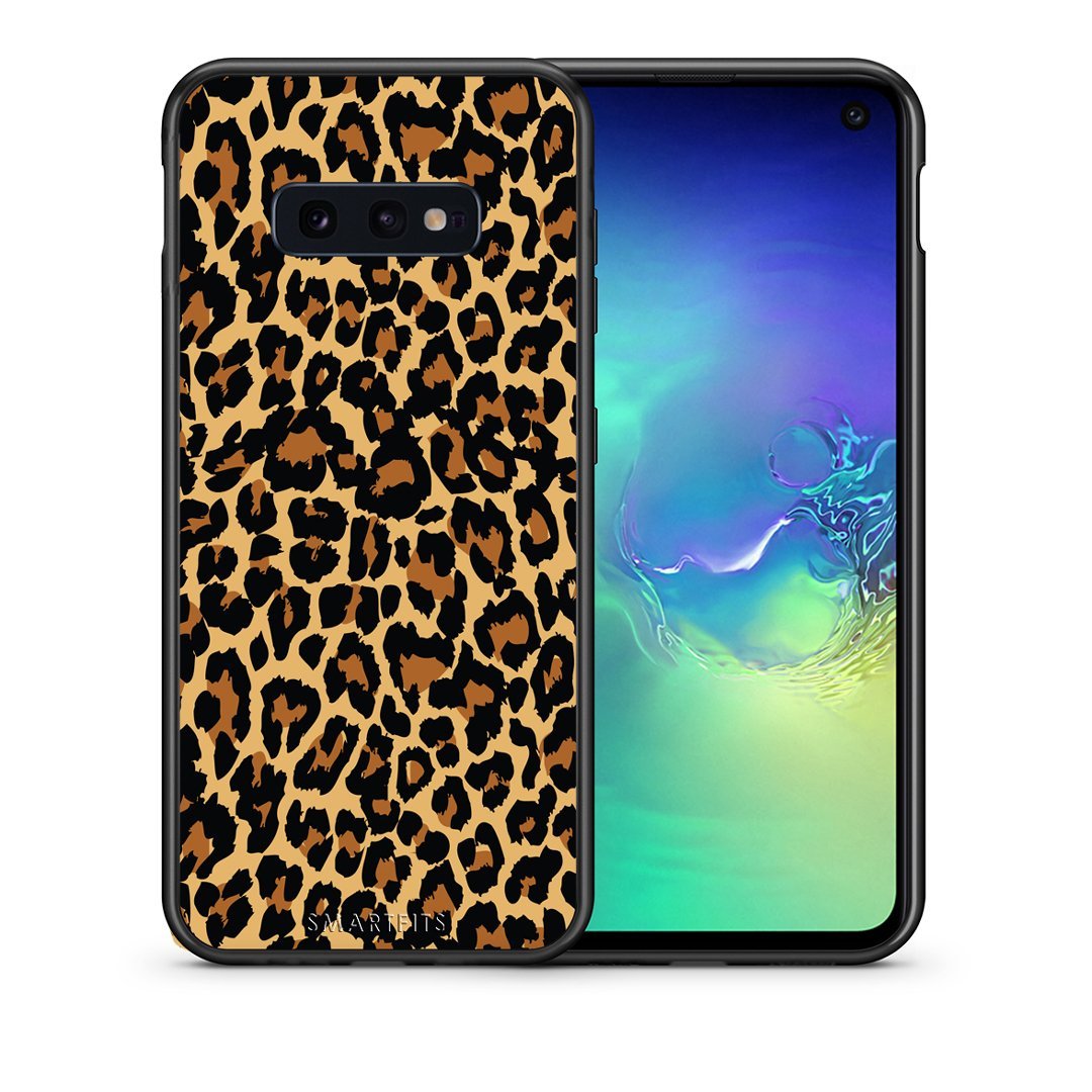 Θήκη Samsung S10e Leopard Animal από τη Smartfits με σχέδιο στο πίσω μέρος και μαύρο περίβλημα | Samsung S10e Leopard Animal case with colorful back and black bezels