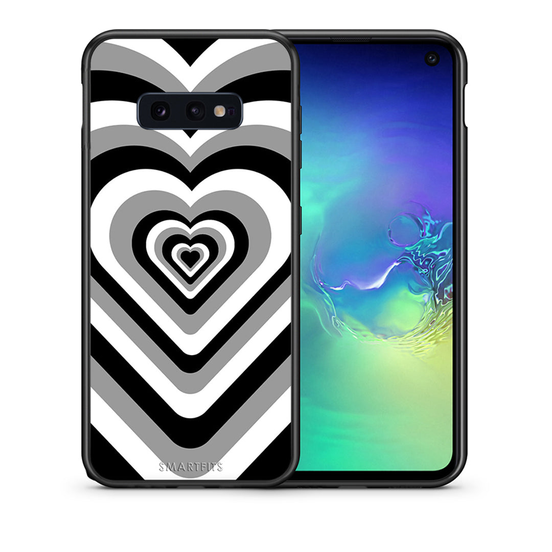 Θήκη Samsung S10e Black Hearts από τη Smartfits με σχέδιο στο πίσω μέρος και μαύρο περίβλημα | Samsung S10e Black Hearts case with colorful back and black bezels