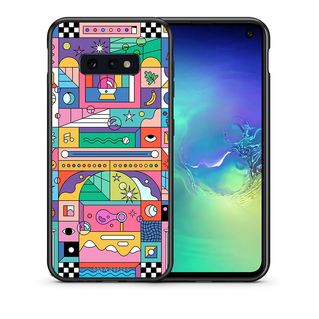 Θήκη Samsung S10e Bubbles Soap από τη Smartfits με σχέδιο στο πίσω μέρος και μαύρο περίβλημα | Samsung S10e Bubbles Soap case with colorful back and black bezels