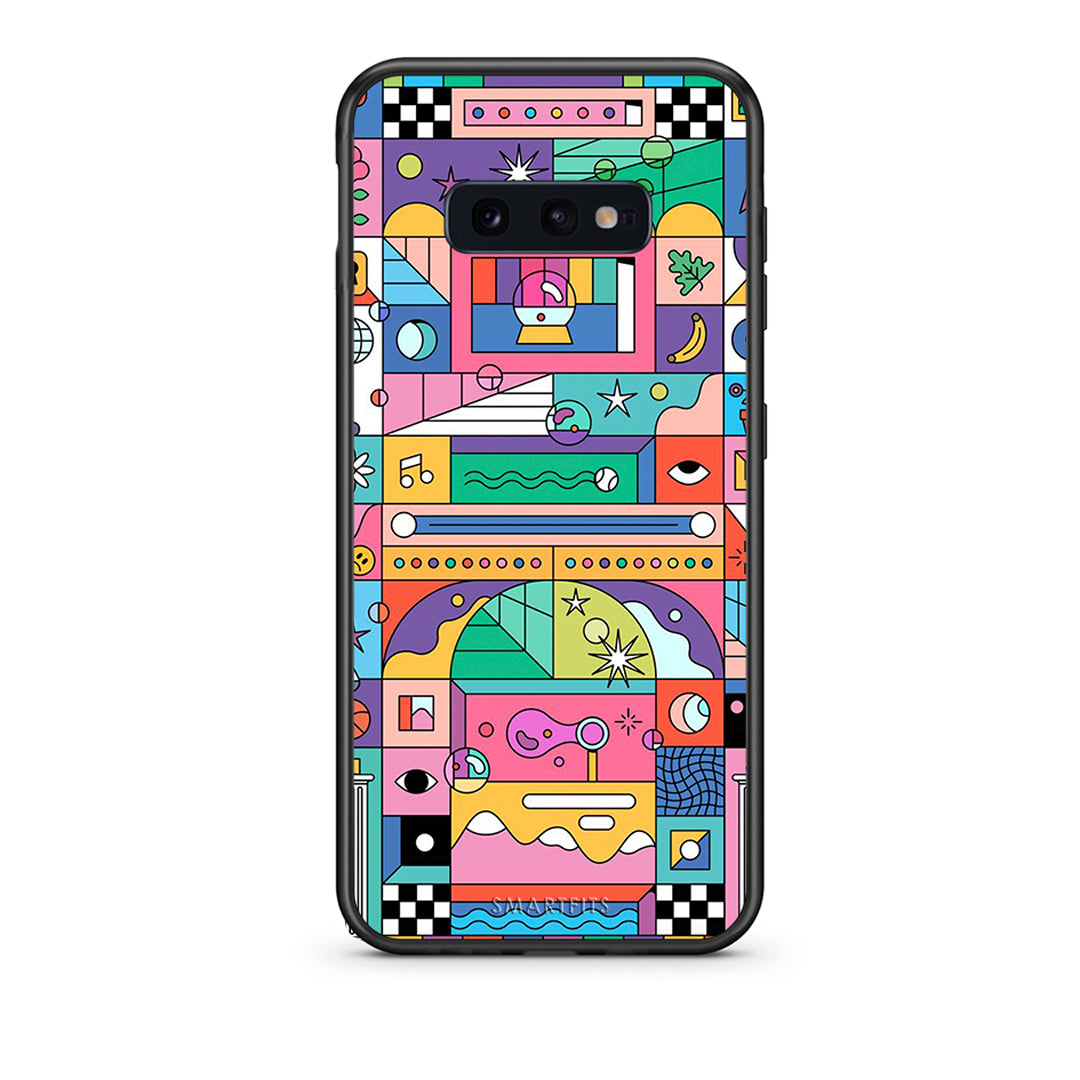 samsung s10e Bubbles Soap θήκη από τη Smartfits με σχέδιο στο πίσω μέρος και μαύρο περίβλημα | Smartphone case with colorful back and black bezels by Smartfits