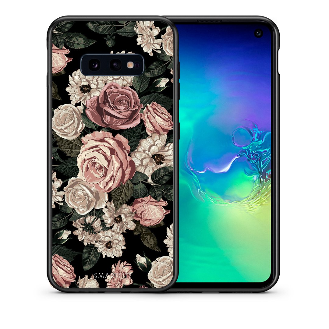 Θήκη Samsung S10e Wild Roses Flower από τη Smartfits με σχέδιο στο πίσω μέρος και μαύρο περίβλημα | Samsung S10e Wild Roses Flower case with colorful back and black bezels