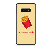 Thumbnail for samsung s10e Fries Before Guys Θήκη Αγίου Βαλεντίνου από τη Smartfits με σχέδιο στο πίσω μέρος και μαύρο περίβλημα | Smartphone case with colorful back and black bezels by Smartfits
