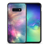 Thumbnail for Θήκη Samsung S10e Rainbow Galaxy από τη Smartfits με σχέδιο στο πίσω μέρος και μαύρο περίβλημα | Samsung S10e Rainbow Galaxy case with colorful back and black bezels