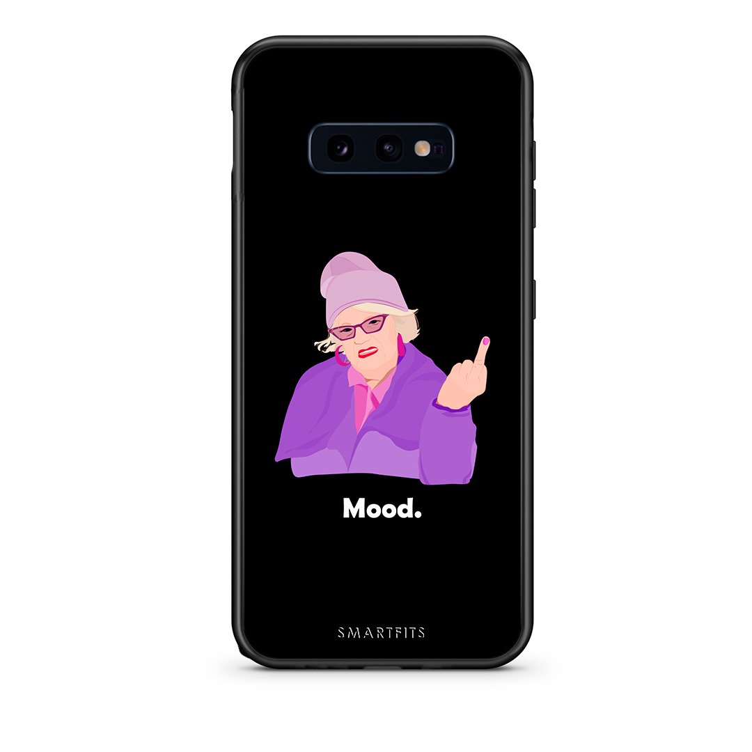 samsung s10e Grandma Mood Black θήκη από τη Smartfits με σχέδιο στο πίσω μέρος και μαύρο περίβλημα | Smartphone case with colorful back and black bezels by Smartfits