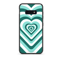 Thumbnail for samsung s10e Green Hearts θήκη από τη Smartfits με σχέδιο στο πίσω μέρος και μαύρο περίβλημα | Smartphone case with colorful back and black bezels by Smartfits