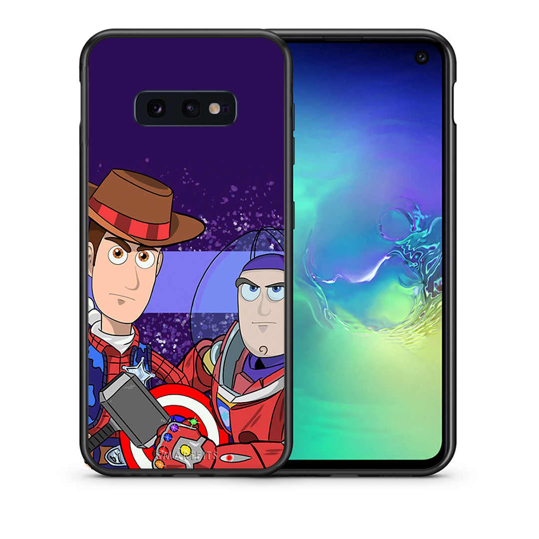 Θήκη Samsung S10e Infinity Story από τη Smartfits με σχέδιο στο πίσω μέρος και μαύρο περίβλημα | Samsung S10e Infinity Story case with colorful back and black bezels