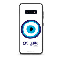 Thumbnail for samsung s10e Karma Says θήκη από τη Smartfits με σχέδιο στο πίσω μέρος και μαύρο περίβλημα | Smartphone case with colorful back and black bezels by Smartfits