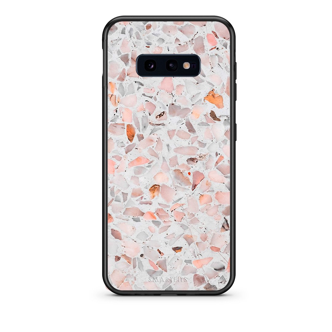 samsung s10e Marble Terrazzo θήκη από τη Smartfits με σχέδιο στο πίσω μέρος και μαύρο περίβλημα | Smartphone case with colorful back and black bezels by Smartfits