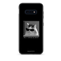 Thumbnail for samsung s10e Meme Cat θήκη από τη Smartfits με σχέδιο στο πίσω μέρος και μαύρο περίβλημα | Smartphone case with colorful back and black bezels by Smartfits