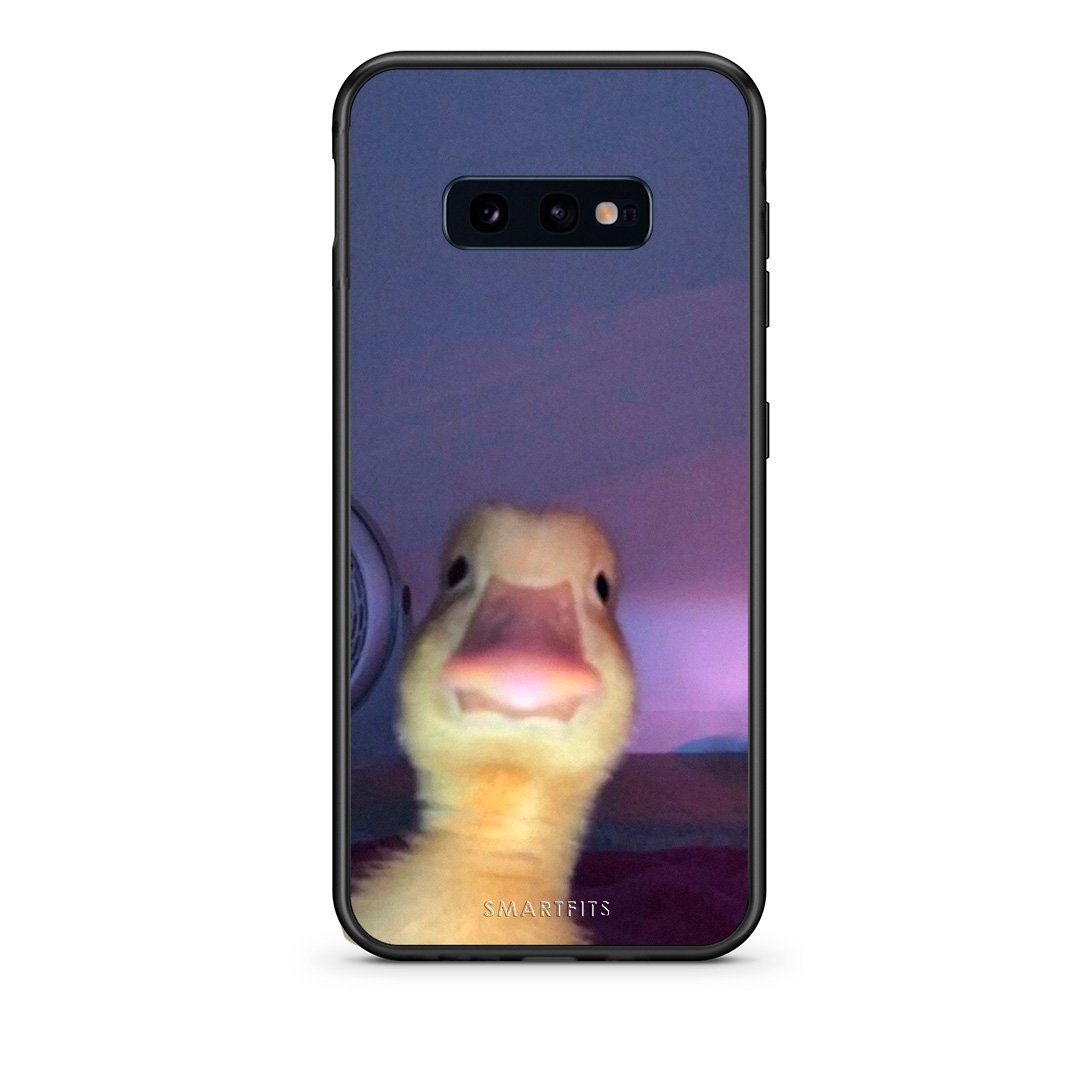 samsung s10e Meme Duck θήκη από τη Smartfits με σχέδιο στο πίσω μέρος και μαύρο περίβλημα | Smartphone case with colorful back and black bezels by Smartfits