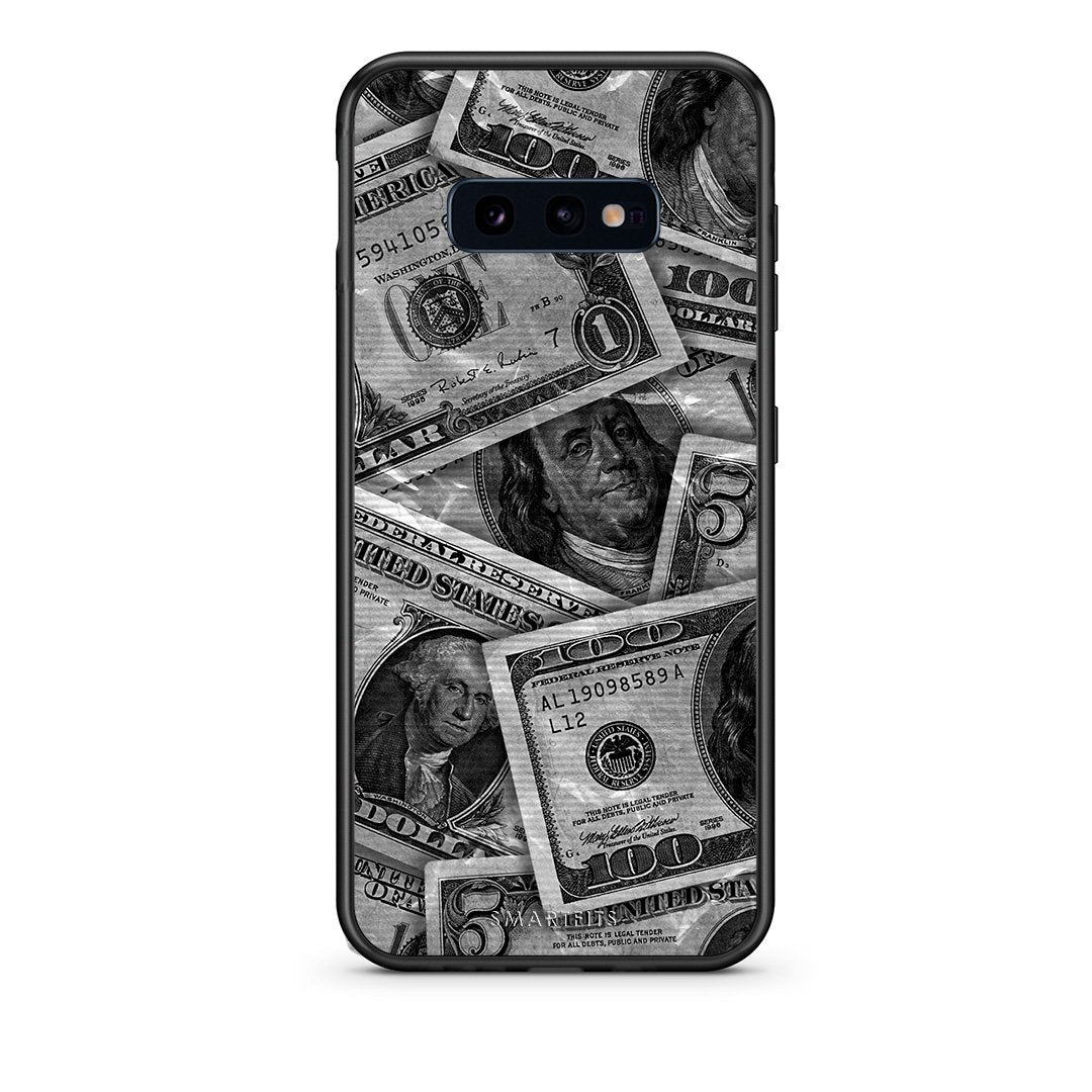 samsung s10e Money Dollars θήκη από τη Smartfits με σχέδιο στο πίσω μέρος και μαύρο περίβλημα | Smartphone case with colorful back and black bezels by Smartfits