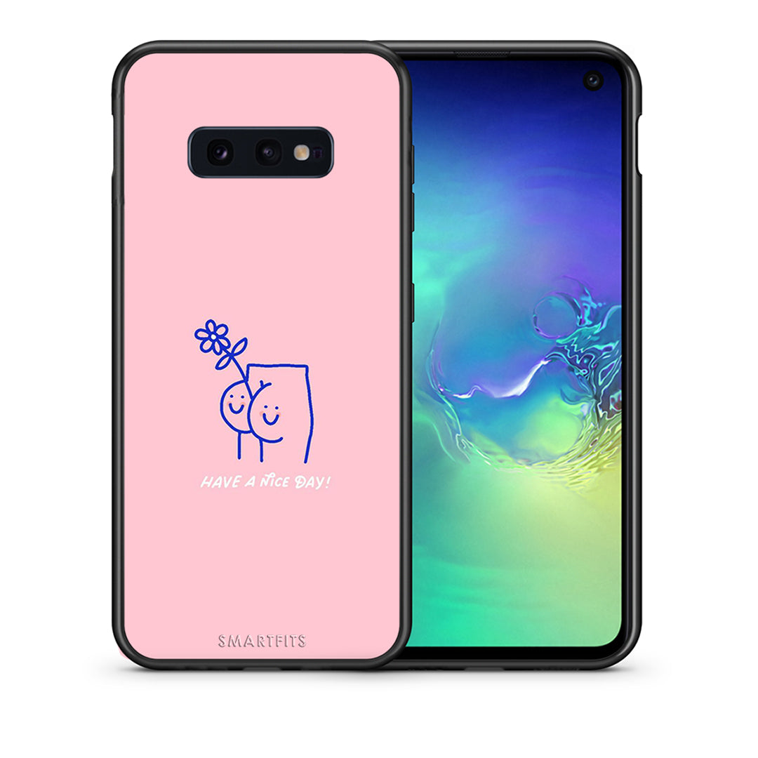 Θήκη Samsung S10e Nice Day από τη Smartfits με σχέδιο στο πίσω μέρος και μαύρο περίβλημα | Samsung S10e Nice Day case with colorful back and black bezels