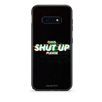 Thumbnail for samsung s10e OMG ShutUp θήκη από τη Smartfits με σχέδιο στο πίσω μέρος και μαύρο περίβλημα | Smartphone case with colorful back and black bezels by Smartfits