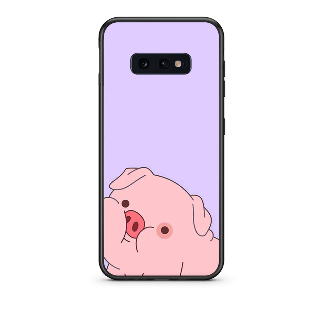 samsung s10e Pig Love 2 Θήκη Αγίου Βαλεντίνου από τη Smartfits με σχέδιο στο πίσω μέρος και μαύρο περίβλημα | Smartphone case with colorful back and black bezels by Smartfits