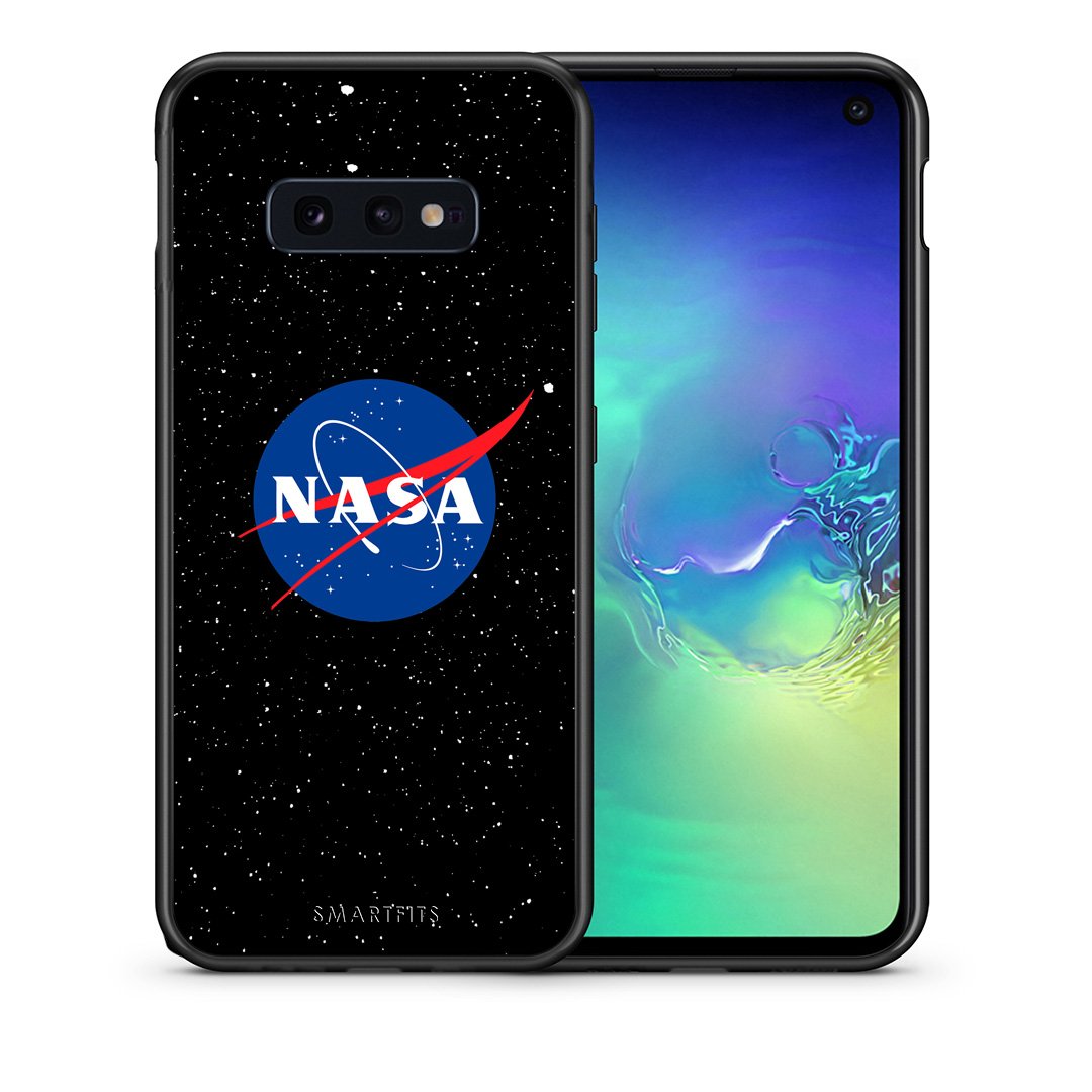Θήκη Samsung S10e NASA PopArt από τη Smartfits με σχέδιο στο πίσω μέρος και μαύρο περίβλημα | Samsung S10e NASA PopArt case with colorful back and black bezels