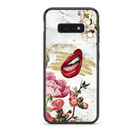 Thumbnail for samsung s10e Red Lips θήκη από τη Smartfits με σχέδιο στο πίσω μέρος και μαύρο περίβλημα | Smartphone case with colorful back and black bezels by Smartfits