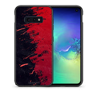 Thumbnail for Θήκη Αγίου Βαλεντίνου Samsung S10e Red Paint από τη Smartfits με σχέδιο στο πίσω μέρος και μαύρο περίβλημα | Samsung S10e Red Paint case with colorful back and black bezels