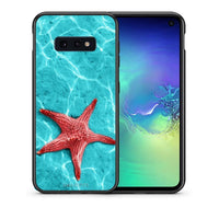 Thumbnail for Θήκη Samsung S10e Red Starfish από τη Smartfits με σχέδιο στο πίσω μέρος και μαύρο περίβλημα | Samsung S10e Red Starfish case with colorful back and black bezels