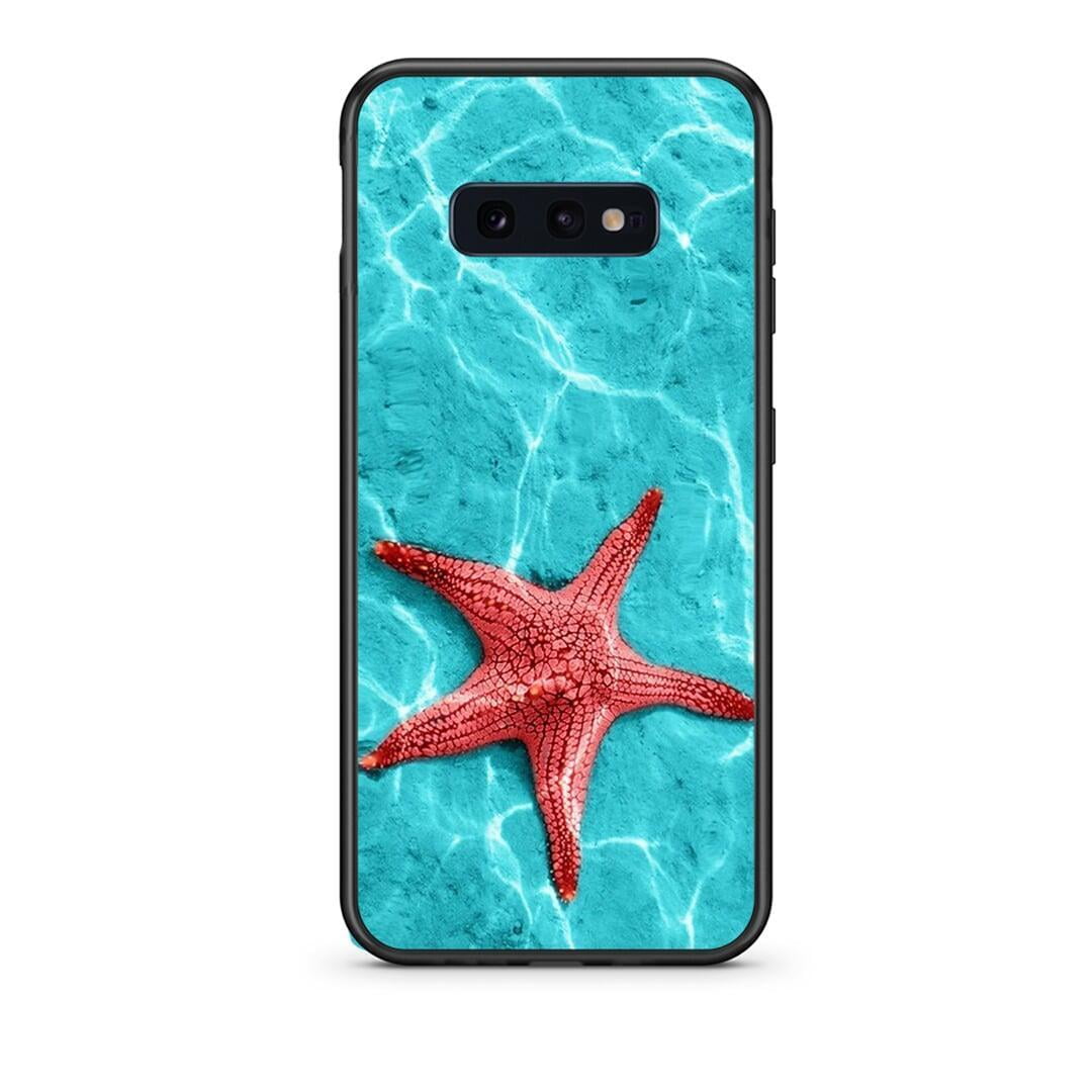 samsung s10e Red Starfish Θήκη από τη Smartfits με σχέδιο στο πίσω μέρος και μαύρο περίβλημα | Smartphone case with colorful back and black bezels by Smartfits