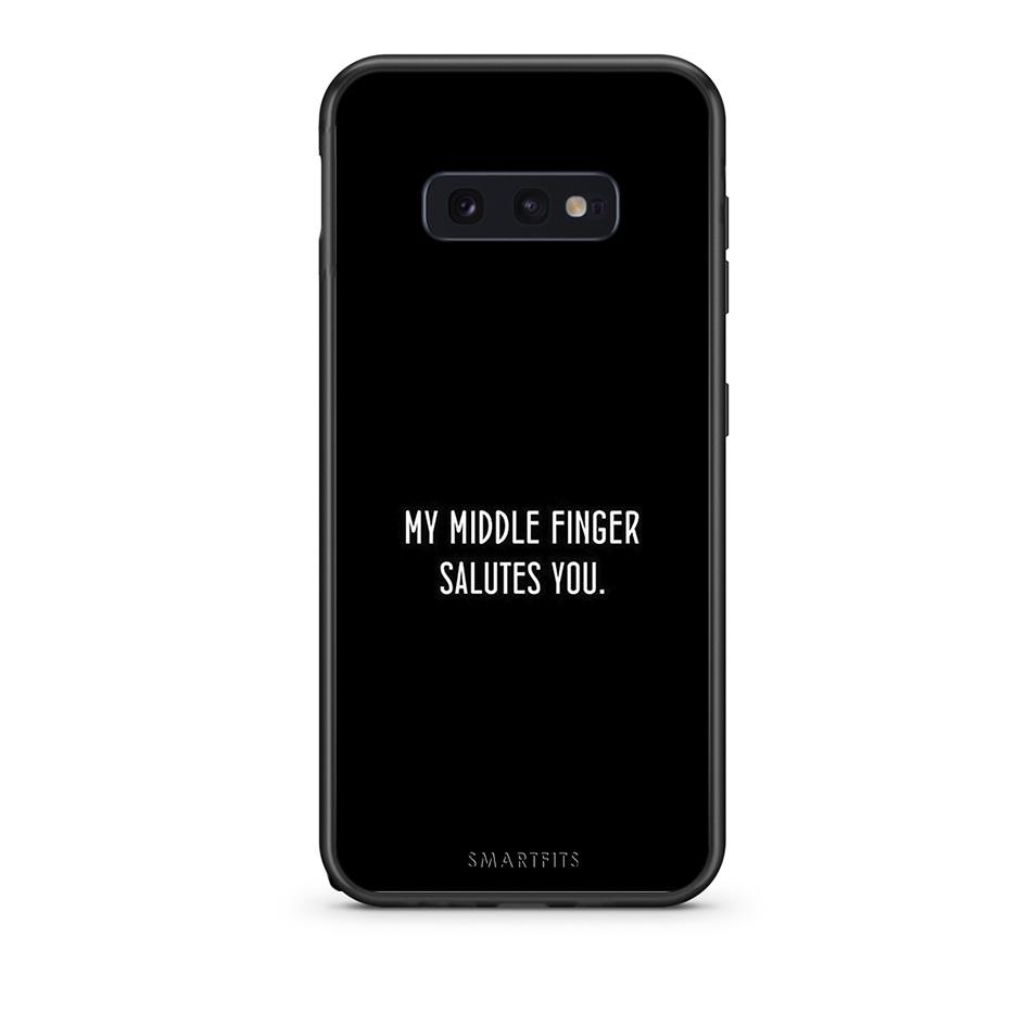 samsung s10e Salute θήκη από τη Smartfits με σχέδιο στο πίσω μέρος και μαύρο περίβλημα | Smartphone case with colorful back and black bezels by Smartfits