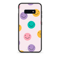 Thumbnail for samsung s10e Smiley Faces θήκη από τη Smartfits με σχέδιο στο πίσω μέρος και μαύρο περίβλημα | Smartphone case with colorful back and black bezels by Smartfits