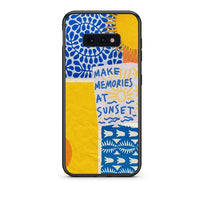 Thumbnail for samsung s10e Sunset Memories Θήκη από τη Smartfits με σχέδιο στο πίσω μέρος και μαύρο περίβλημα | Smartphone case with colorful back and black bezels by Smartfits