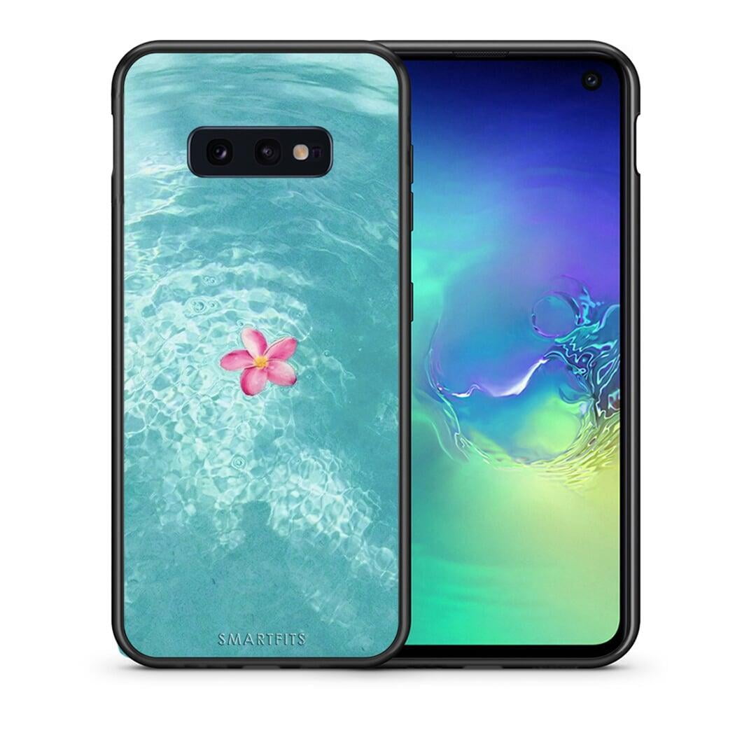 Θήκη Samsung S10e Water Flower από τη Smartfits με σχέδιο στο πίσω μέρος και μαύρο περίβλημα | Samsung S10e Water Flower case with colorful back and black bezels