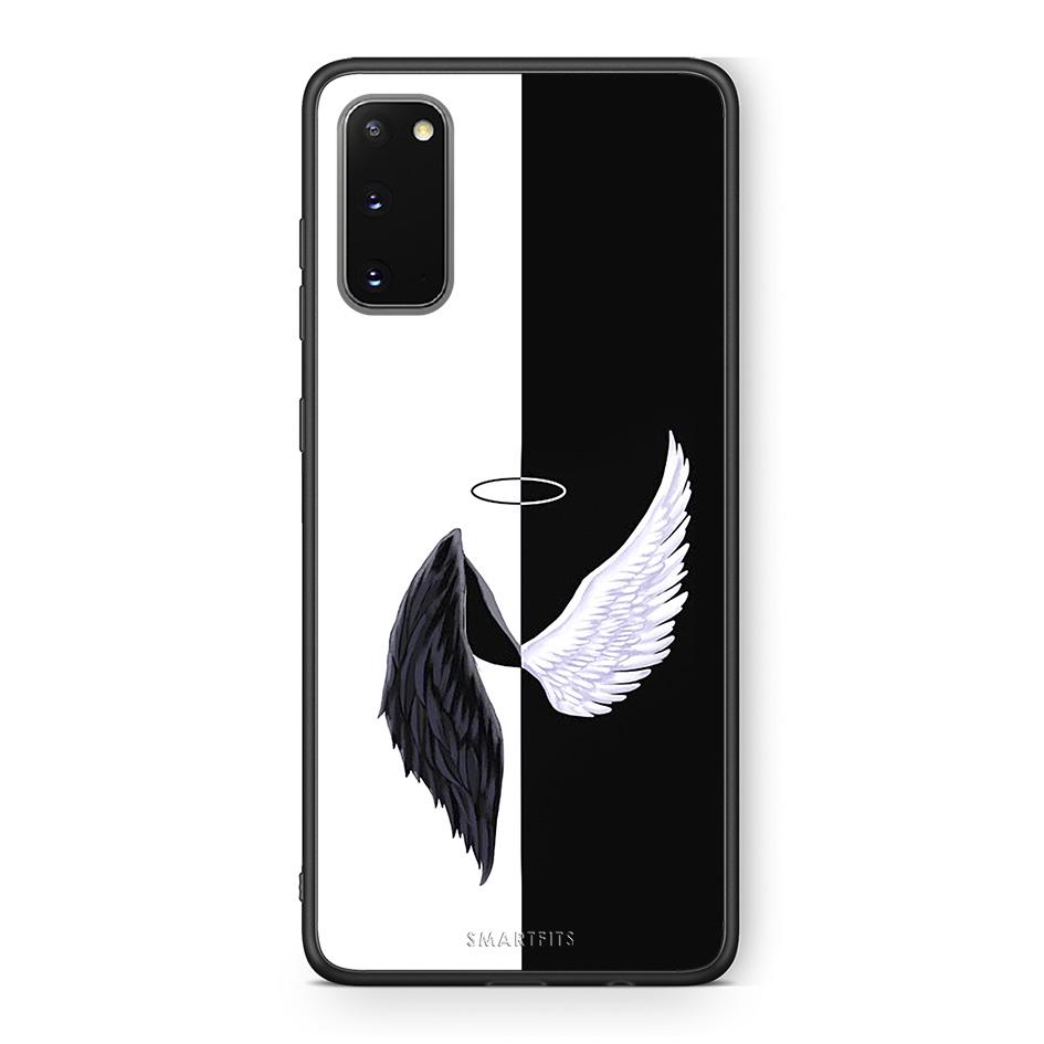 Samsung S20 Angels Demons θήκη από τη Smartfits με σχέδιο στο πίσω μέρος και μαύρο περίβλημα | Smartphone case with colorful back and black bezels by Smartfits