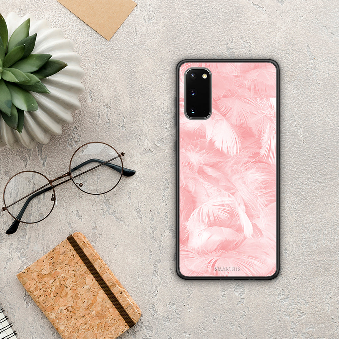 Boho Pink Feather - Samsung Galaxy S20 case