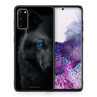 Thumbnail for Θήκη Samsung S20 Dark Wolf από τη Smartfits με σχέδιο στο πίσω μέρος και μαύρο περίβλημα | Samsung S20 Dark Wolf case with colorful back and black bezels