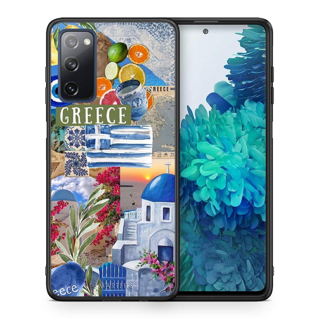 Θήκη Samsung S20 FE All Greek από τη Smartfits με σχέδιο στο πίσω μέρος και μαύρο περίβλημα | Samsung S20 FE All Greek case with colorful back and black bezels