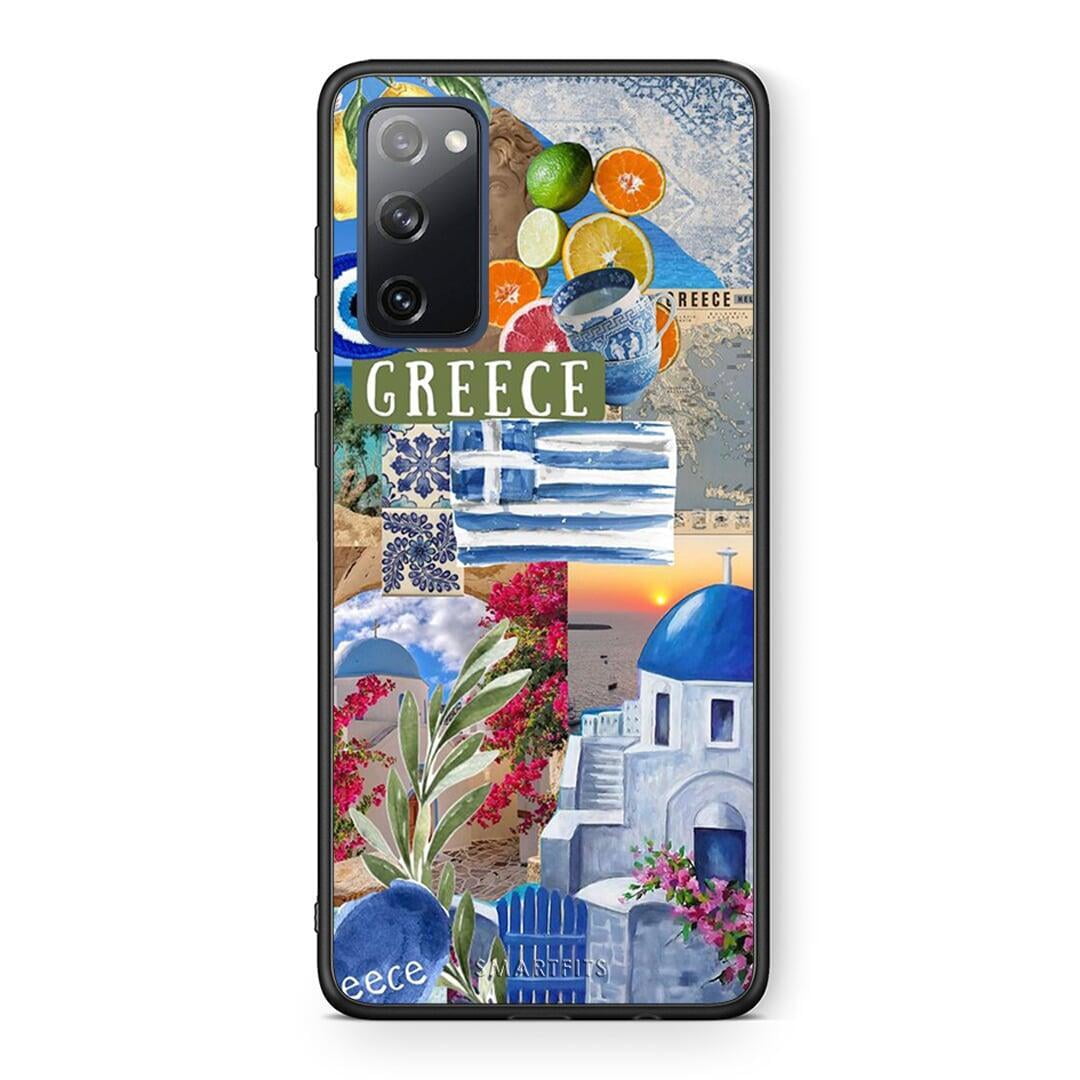 Θήκη Samsung S20 FE All Greek από τη Smartfits με σχέδιο στο πίσω μέρος και μαύρο περίβλημα | Samsung S20 FE All Greek case with colorful back and black bezels