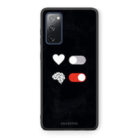Thumbnail for Θήκη Αγίου Βαλεντίνου Samsung S20 FE Heart Vs Brain από τη Smartfits με σχέδιο στο πίσω μέρος και μαύρο περίβλημα | Samsung S20 FE Heart Vs Brain case with colorful back and black bezels