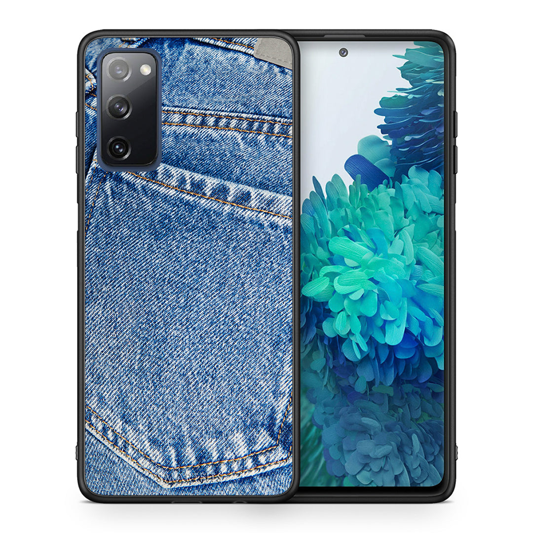 Θήκη Samsung S20 FE Jeans Pocket από τη Smartfits με σχέδιο στο πίσω μέρος και μαύρο περίβλημα | Samsung S20 FE Jeans Pocket case with colorful back and black bezels