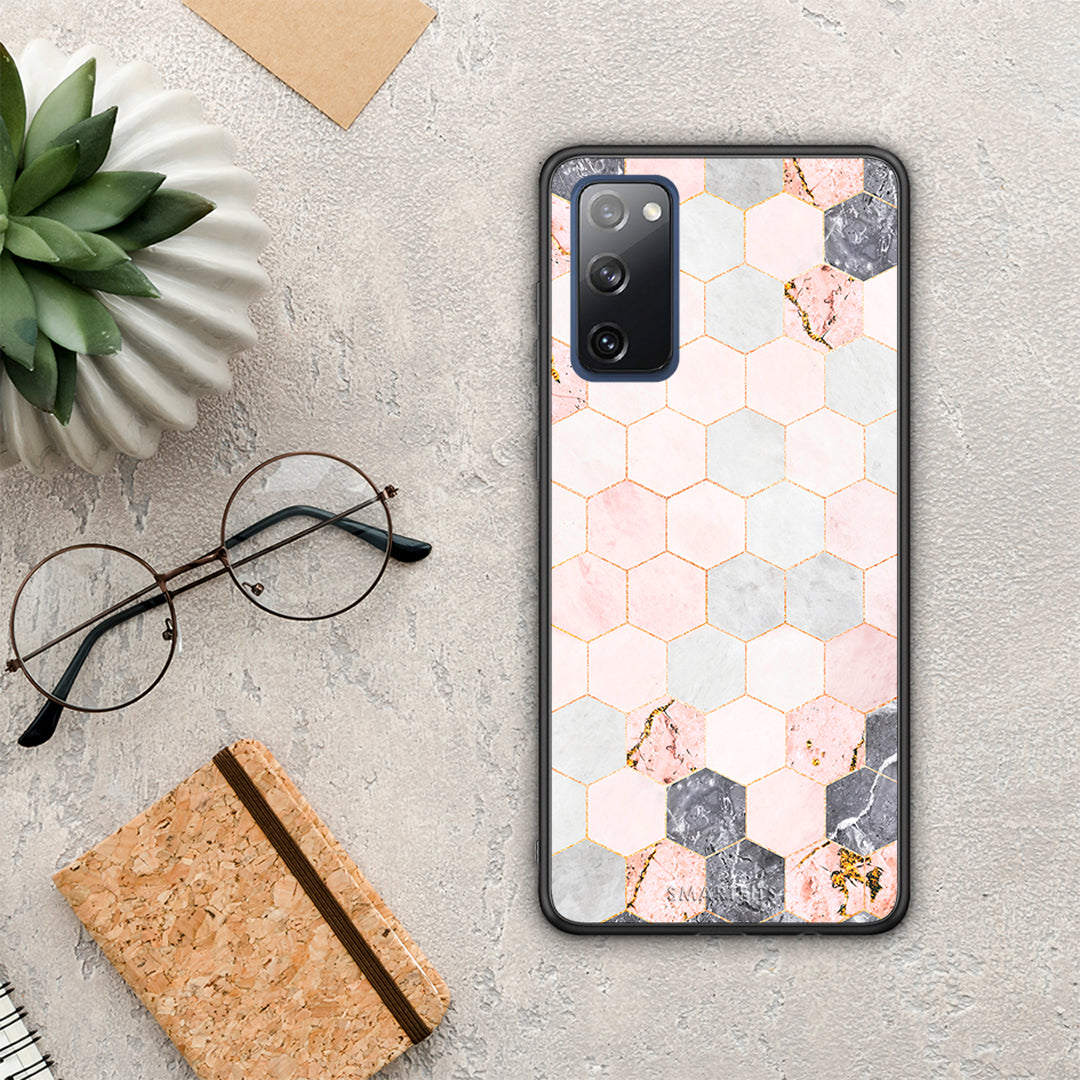 Marble Hexagon Pink - Samsung Galaxy S20 FE case