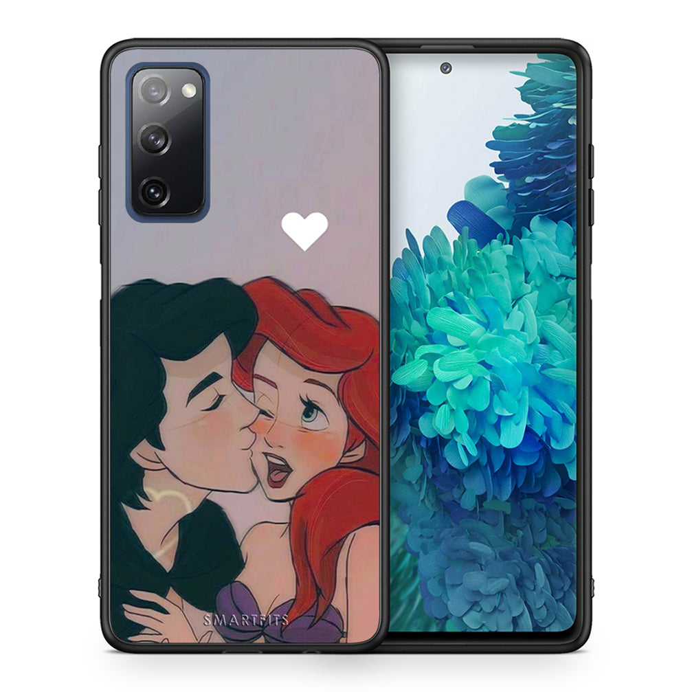 Θήκη Αγίου Βαλεντίνου Samsung S20 FE Mermaid Love από τη Smartfits με σχέδιο στο πίσω μέρος και μαύρο περίβλημα | Samsung S20 FE Mermaid Love case with colorful back and black bezels