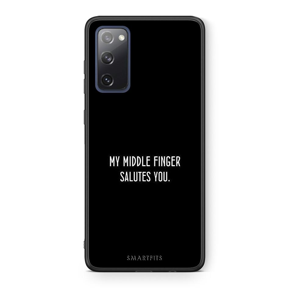 Θήκη Samsung S20 FE Salute από τη Smartfits με σχέδιο στο πίσω μέρος και μαύρο περίβλημα | Samsung S20 FE Salute case with colorful back and black bezels