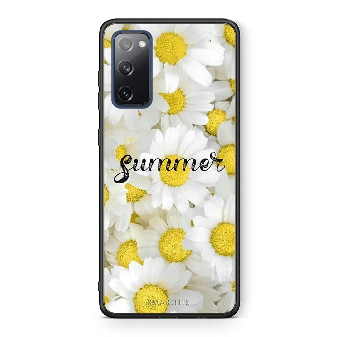 Θήκη Samsung S20 FE Summer Daisies από τη Smartfits με σχέδιο στο πίσω μέρος και μαύρο περίβλημα | Samsung S20 FE Summer Daisies case with colorful back and black bezels