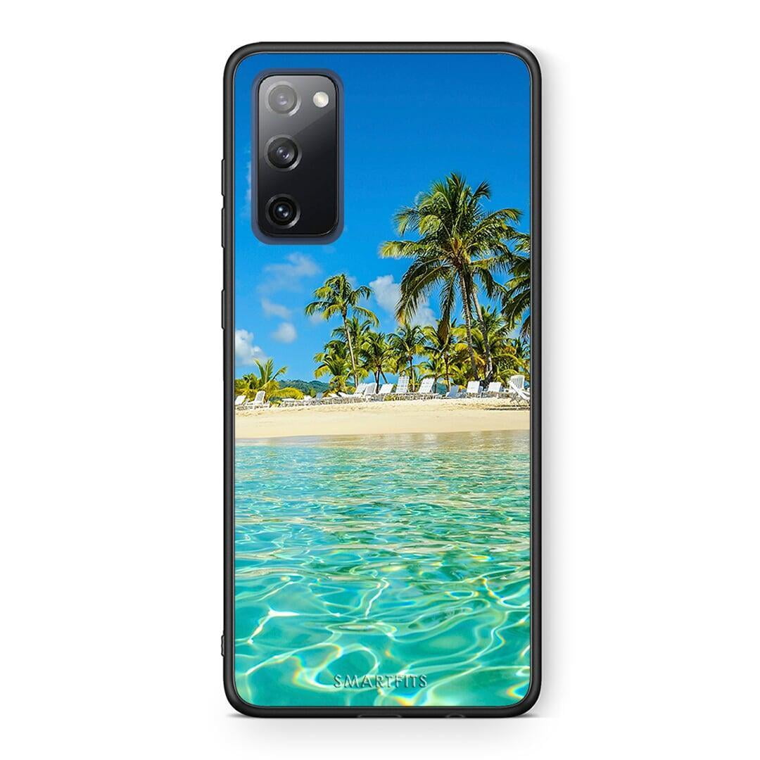 Θήκη Samsung S20 FE Tropical Vibes από τη Smartfits με σχέδιο στο πίσω μέρος και μαύρο περίβλημα | Samsung S20 FE Tropical Vibes case with colorful back and black bezels