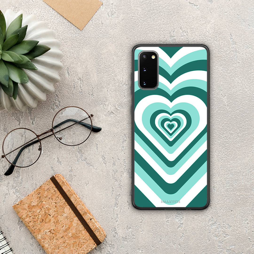 Green Hearts - Samsung Galaxy S20 case