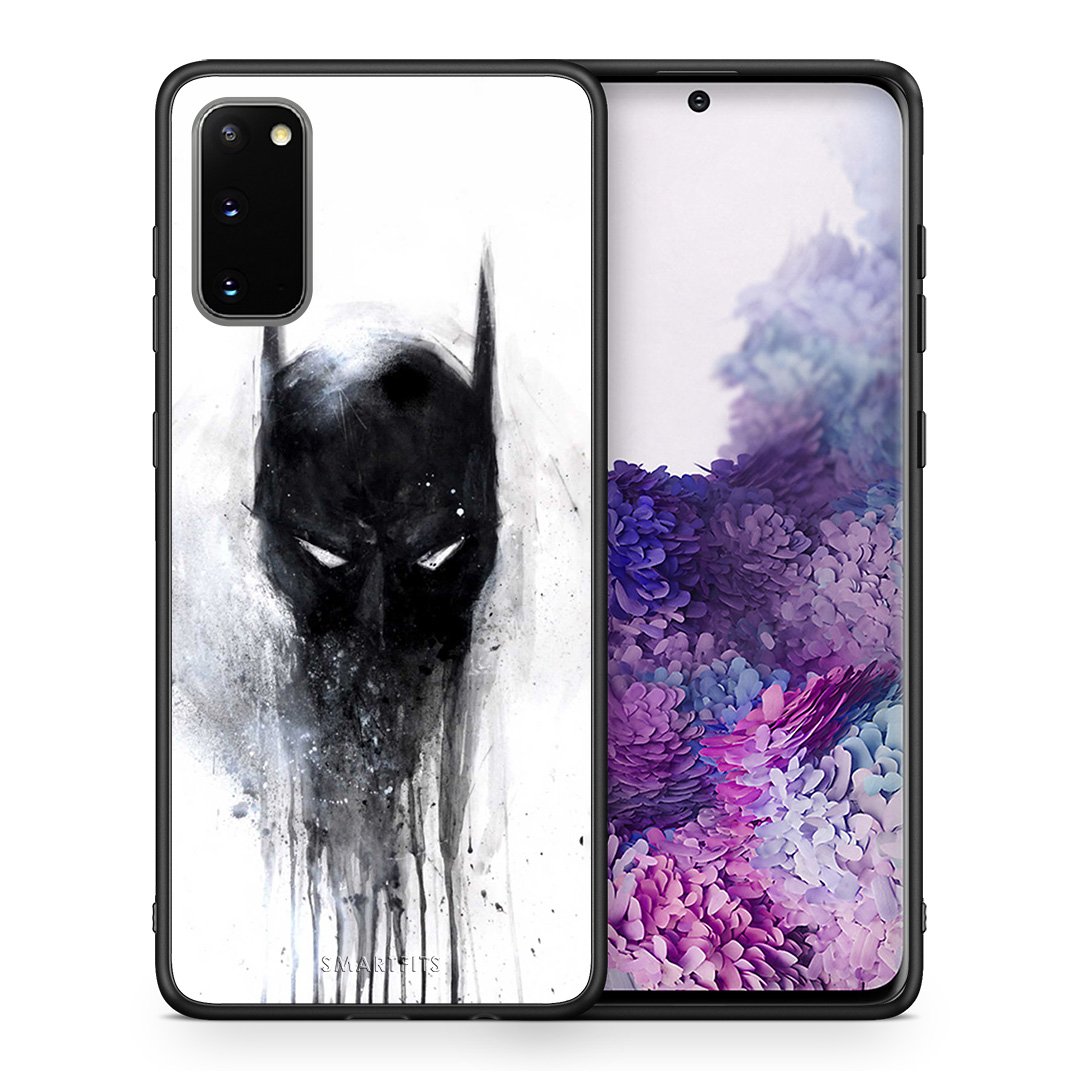 Θήκη Samsung S20 Paint Bat Hero από τη Smartfits με σχέδιο στο πίσω μέρος και μαύρο περίβλημα | Samsung S20 Paint Bat Hero case with colorful back and black bezels