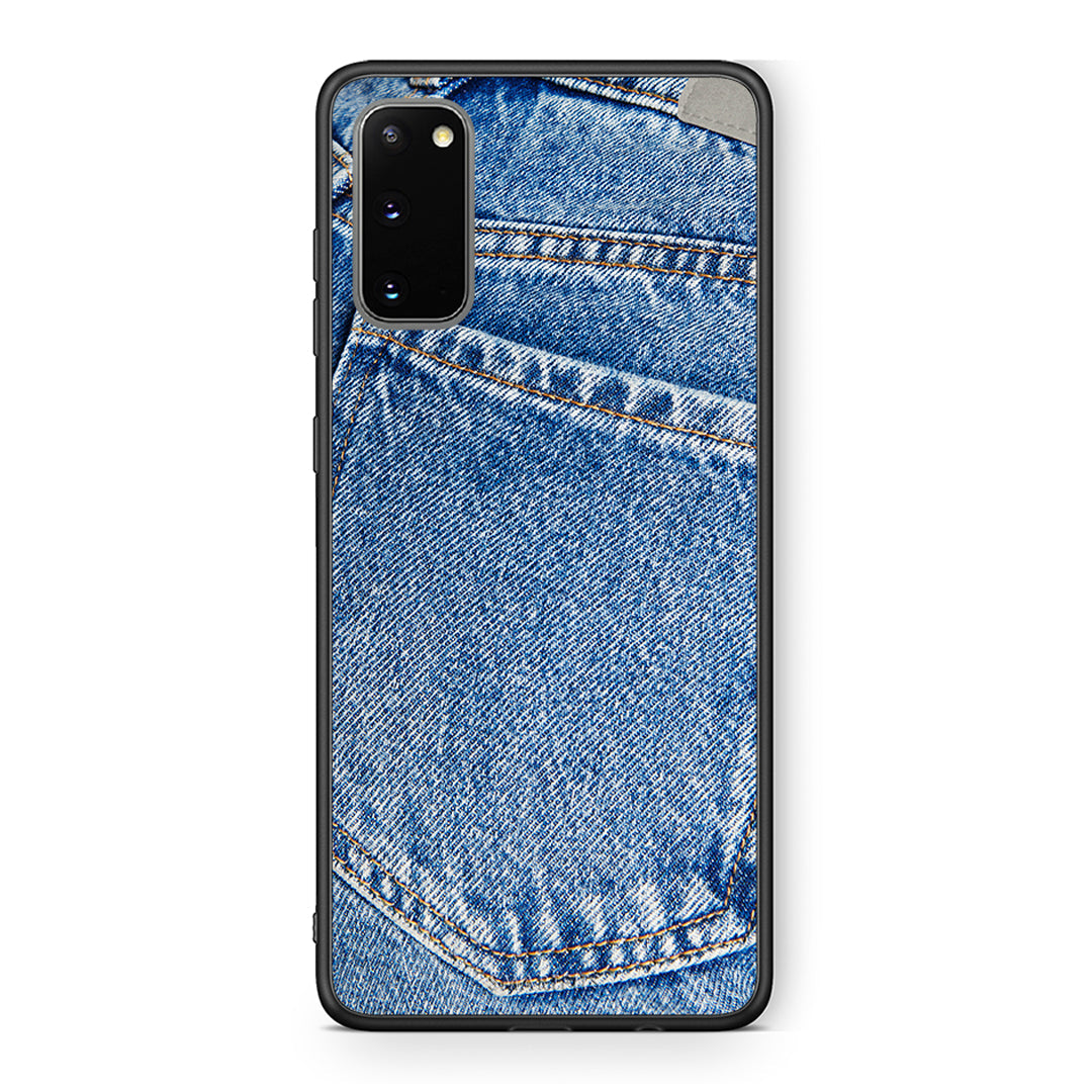 Samsung S20 Jeans Pocket θήκη από τη Smartfits με σχέδιο στο πίσω μέρος και μαύρο περίβλημα | Smartphone case with colorful back and black bezels by Smartfits