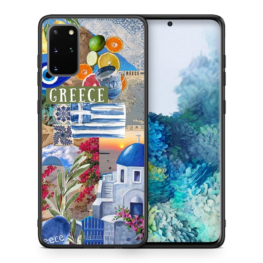 Θήκη Samsung S20 Plus All Greek από τη Smartfits με σχέδιο στο πίσω μέρος και μαύρο περίβλημα | Samsung S20 Plus All Greek case with colorful back and black bezels