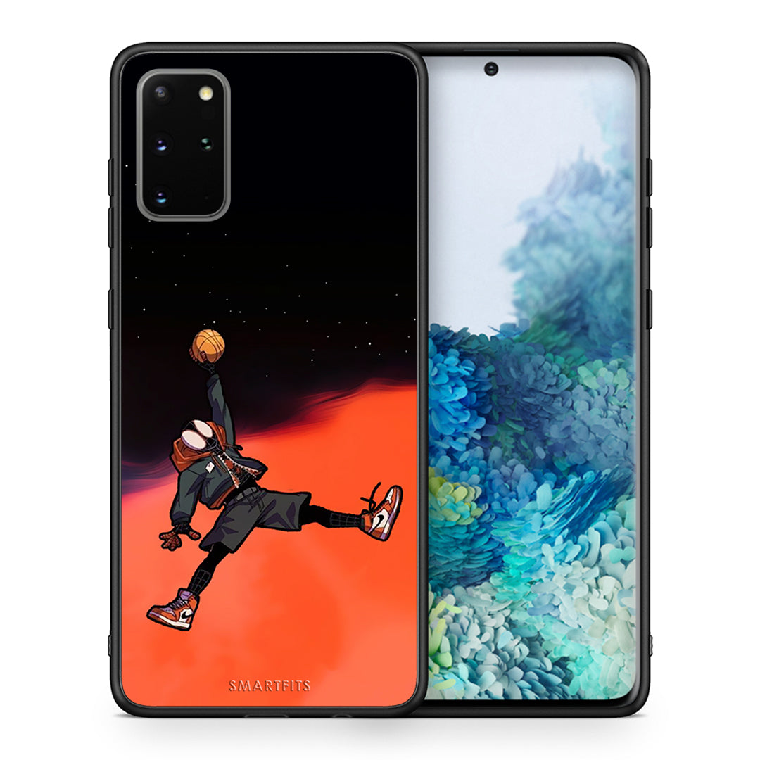 Θήκη Samsung S20 Plus Basketball Hero από τη Smartfits με σχέδιο στο πίσω μέρος και μαύρο περίβλημα | Samsung S20 Plus Basketball Hero case with colorful back and black bezels